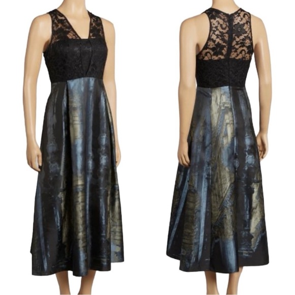 Samuel Dong Dresses & Skirts - Samuel Dong Beautiful Formal Dress patterned City Street Design Skirt Size Large